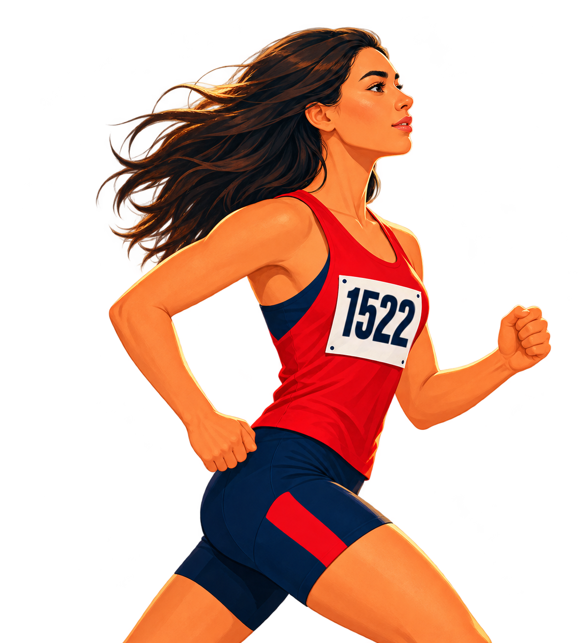 Illustrazione di una donna che corre